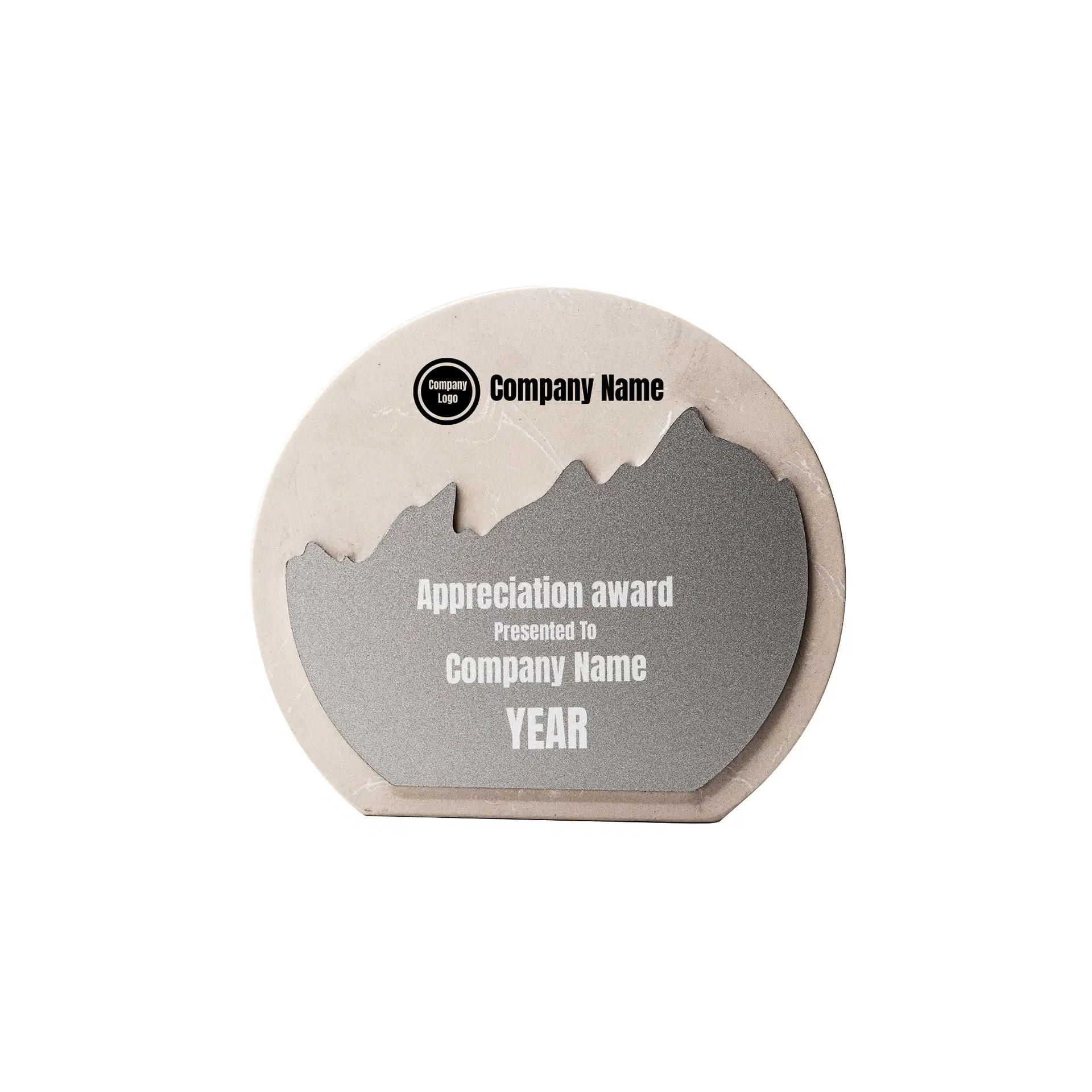9x12 Loyal Service Certificate Plaque - Sublimated Golden Plate with Logo
